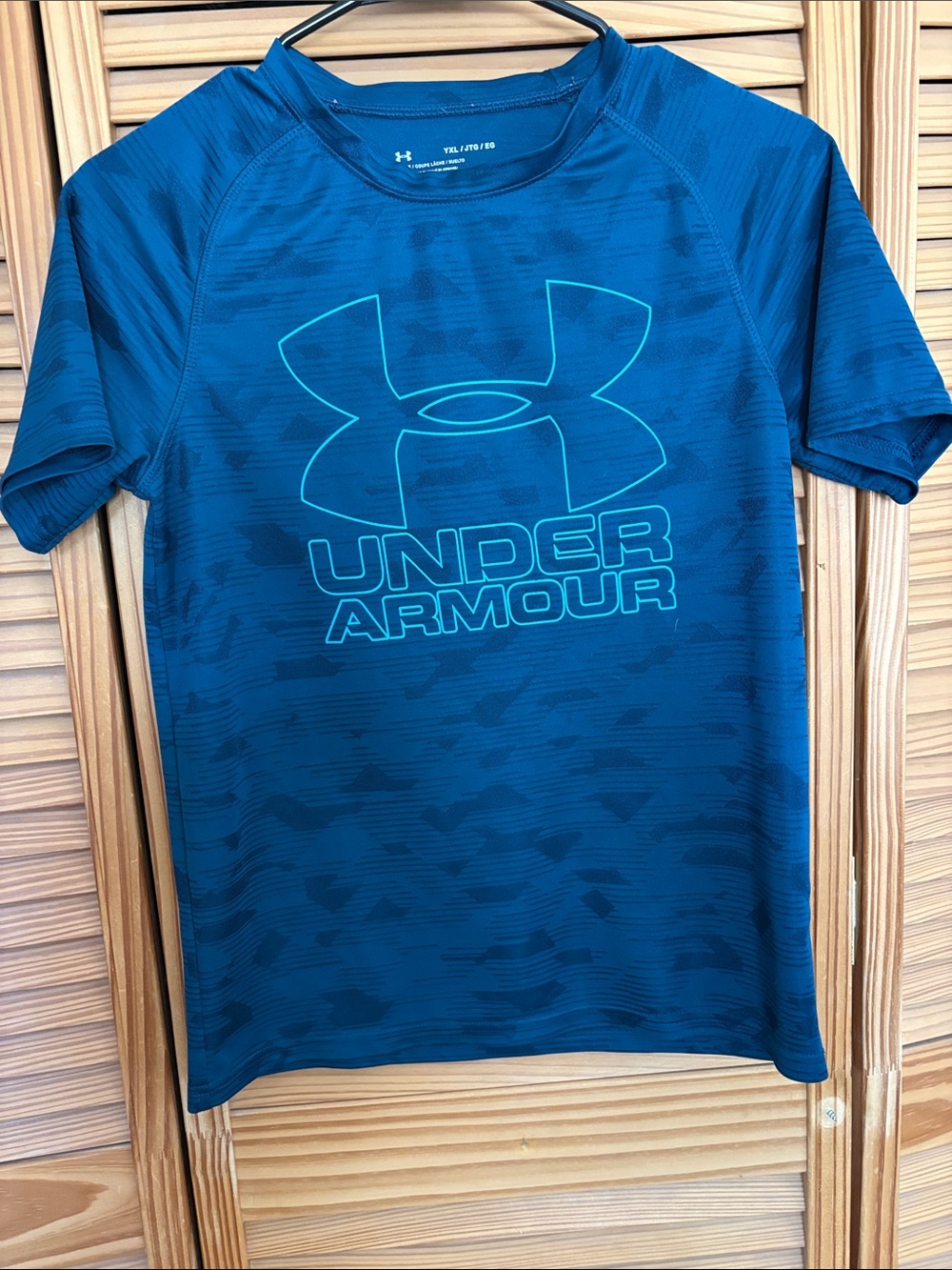 Under Armour Teal Blue Logo Performance Tee